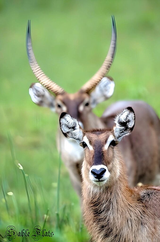 A pair of Waterbuck in Kruger National Park